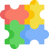 Kinder-Websites für die Freizeitgestaltung 7 Große farbige Puzzlestücke