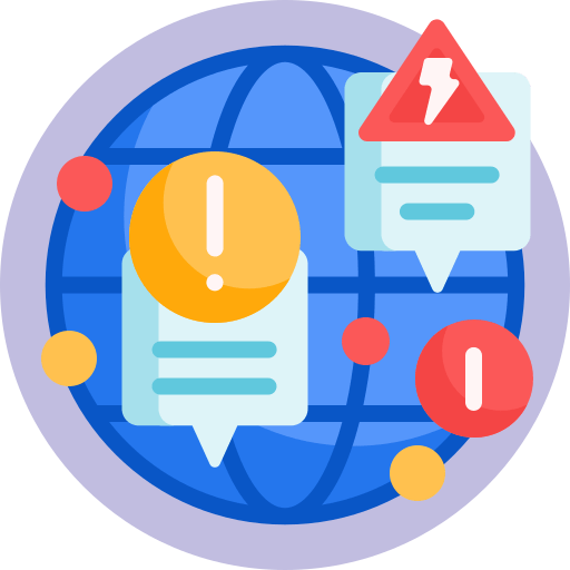 Filterblasen und Algorithmen 5 Piktogramm Weltkugel Vorsicht