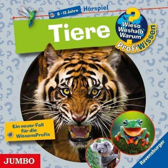 Cover von "Hörspiel Tiere" mit einem brüllenden Tiger