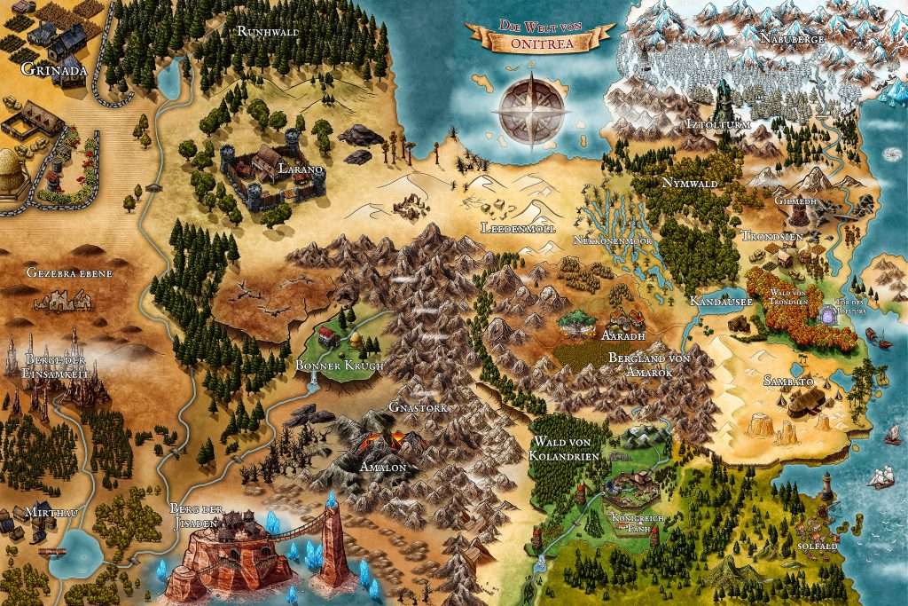 Franz Zwerschina: Die Welt von Onitrea aus dem Videospiel „Aarona” in „Lina Knut”