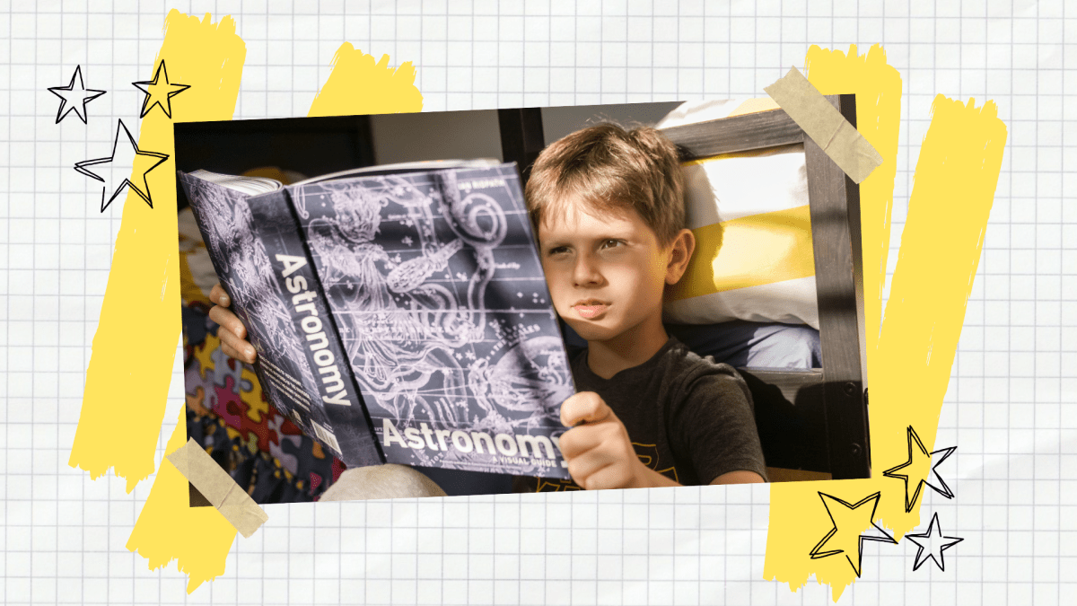 Der Blick zu den Sternen: Sollte Astronomie ein Schulfach sein? 2 Kind liest Astronomie Buch